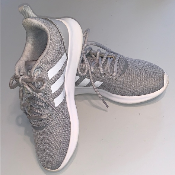 Adidas Cloudfoam Comfort Light Gray White Running Shoes Athletic Sneakers 6.5 - Picture 2 of 16
